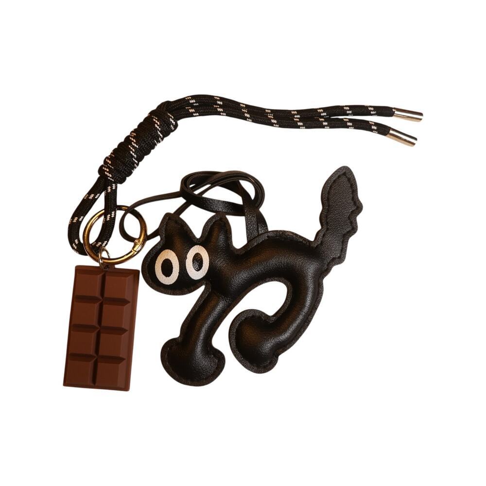 Black Kitty Chocolate Bar Bag Charm Kawaii Purse Accessory - Picture 5 of 8
